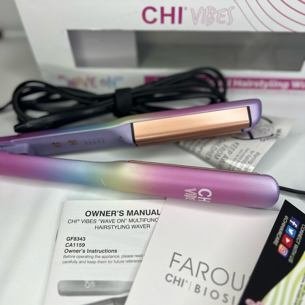 CHI VIBES Multifunctional Hairstyling Waver and Curling Iron
Open box 
*